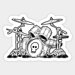 Drum Set Cartoon Sticker